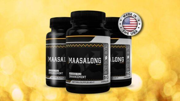Maasalong supplement bottle with natural ingredients for male enhancement