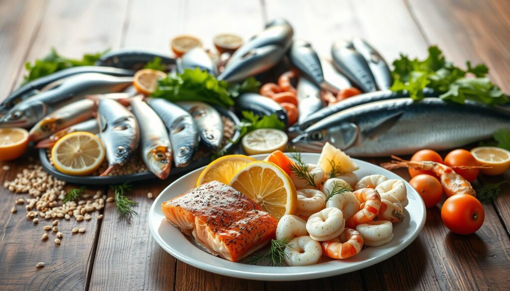 Omega-3 rich seafood for a balanced diet